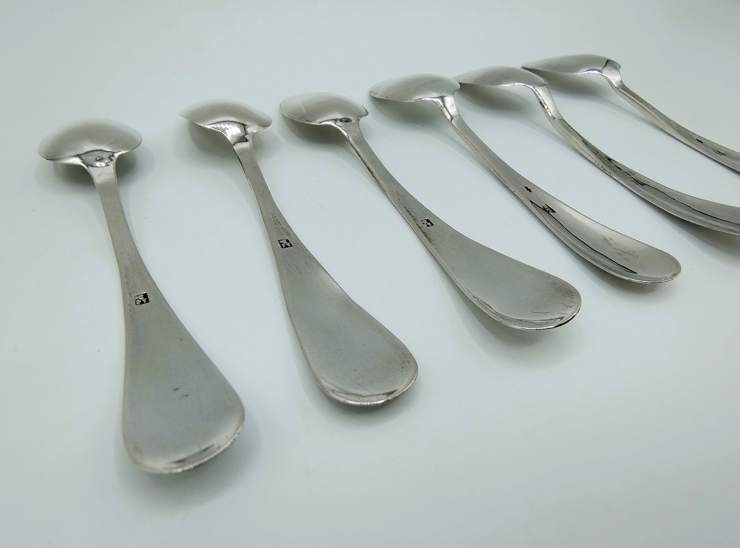 Zilveren theelepels, J. Schijfsma Jz, Sneek, ca. 1870