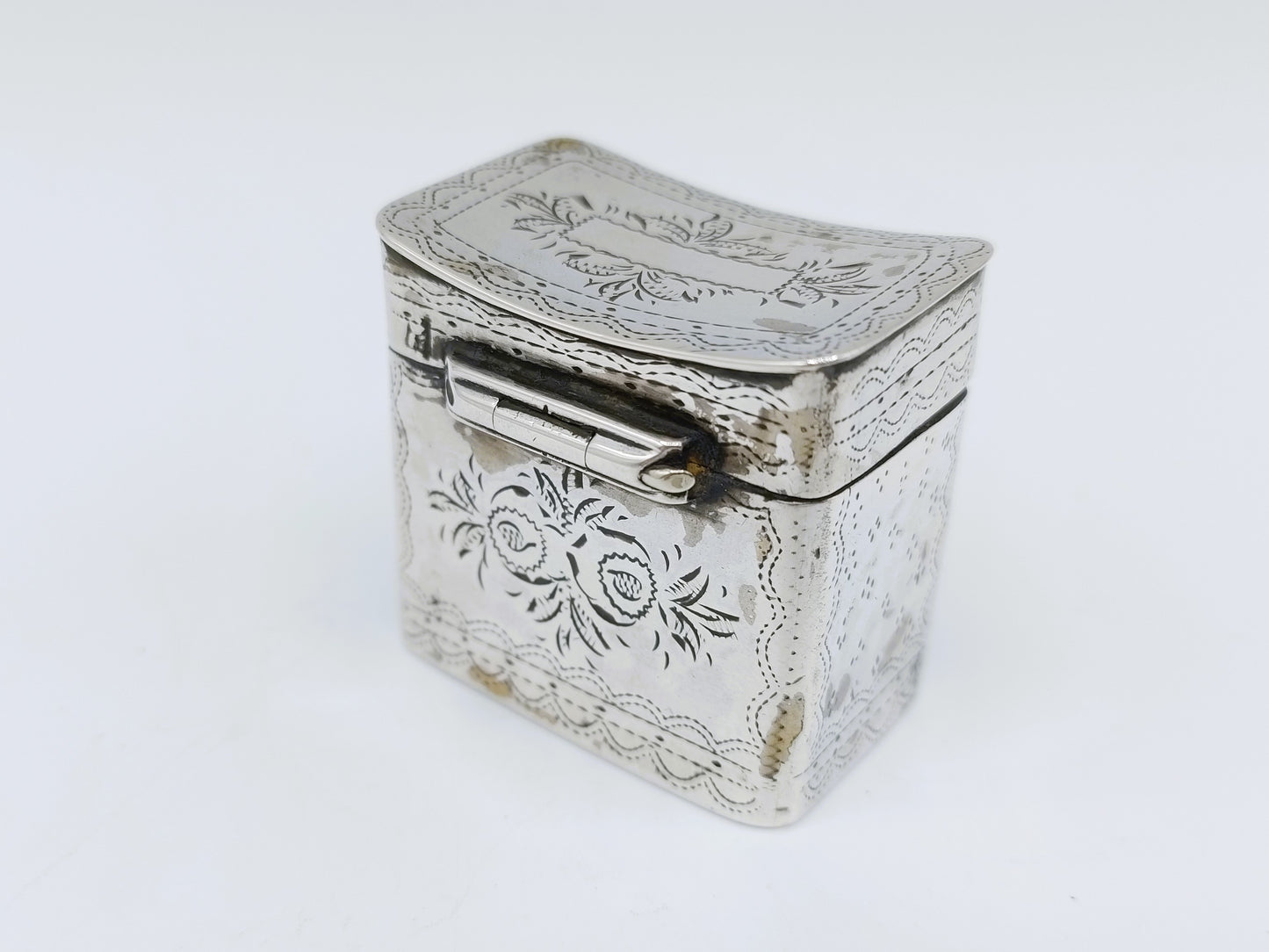 Zilveren lodereindoosje, C. van Gelderen Pzn, Schoonhoven, 1871