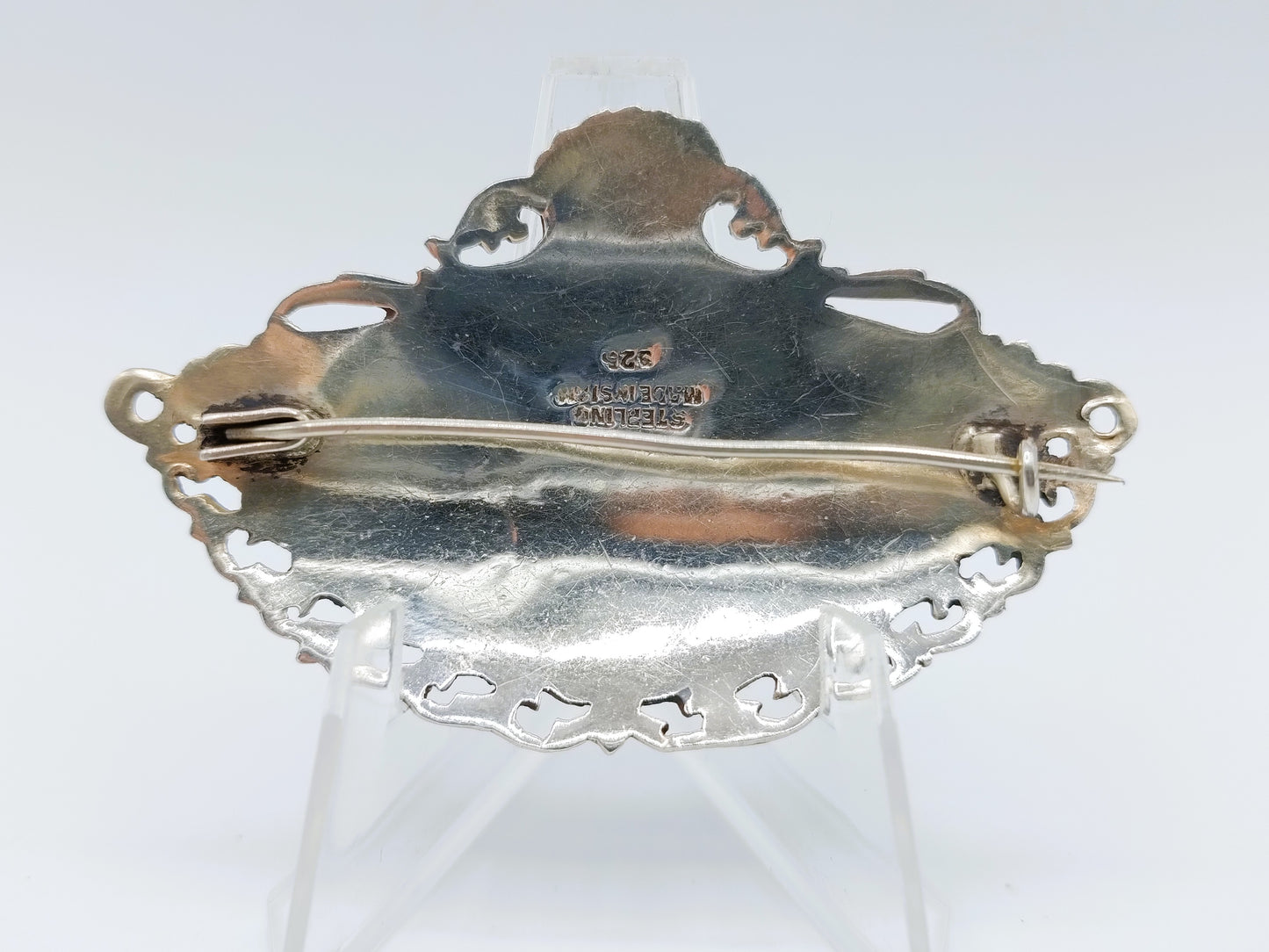 Zilveren broche met nielo inleg, Siam, 925