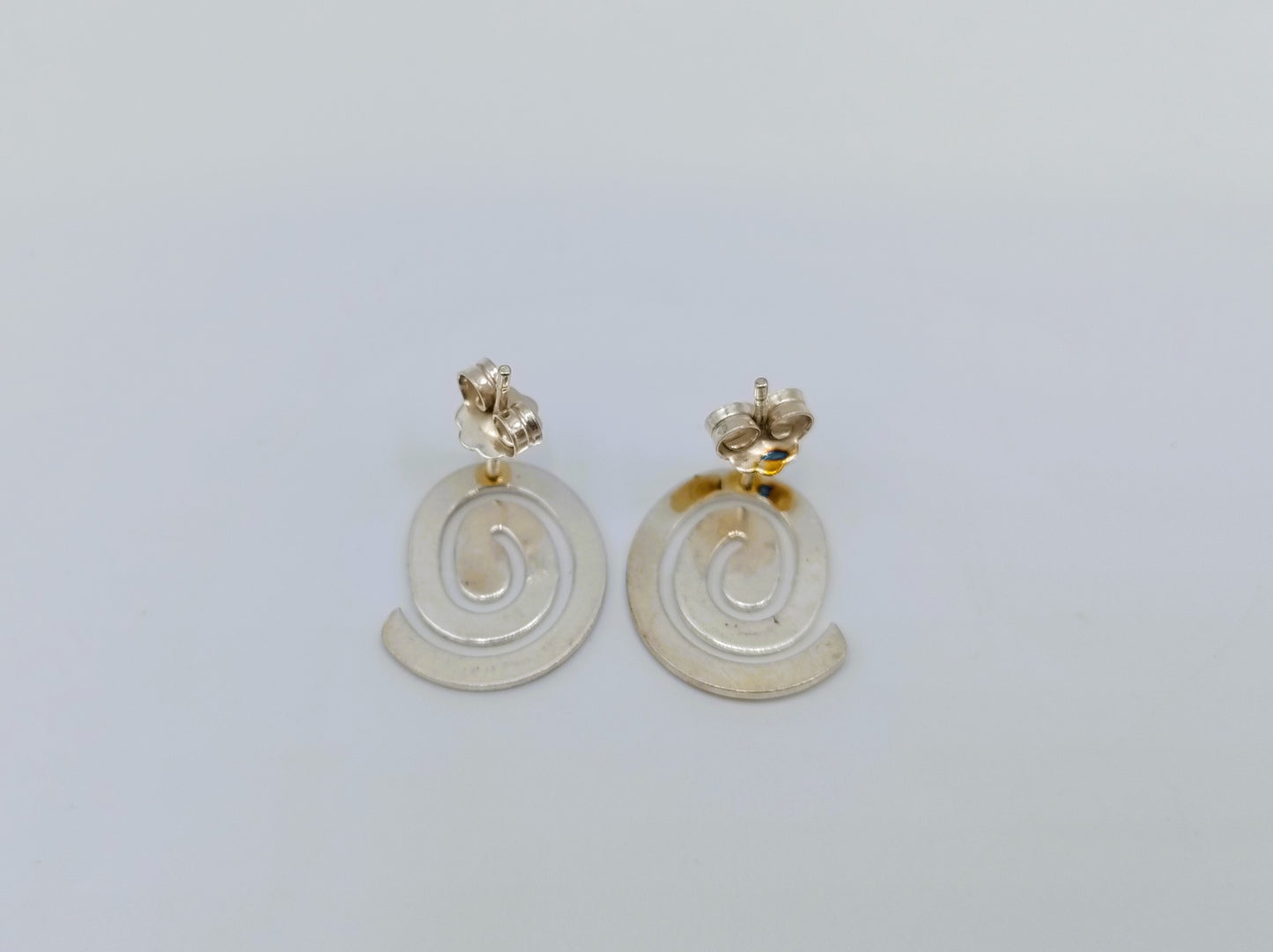 Zilveren design oorbellen, 925