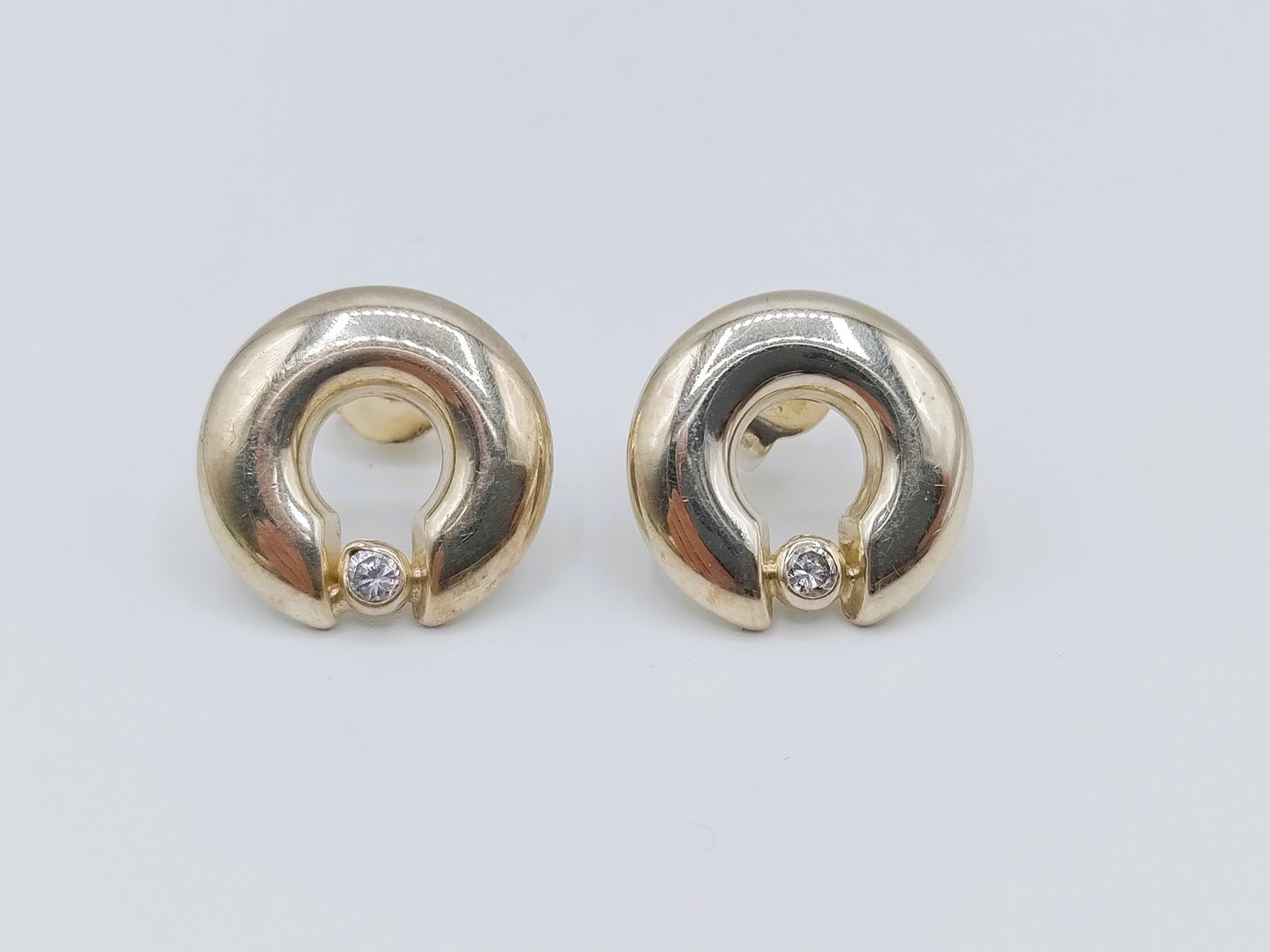 Zilveren oorbellen met zirkonia, 925