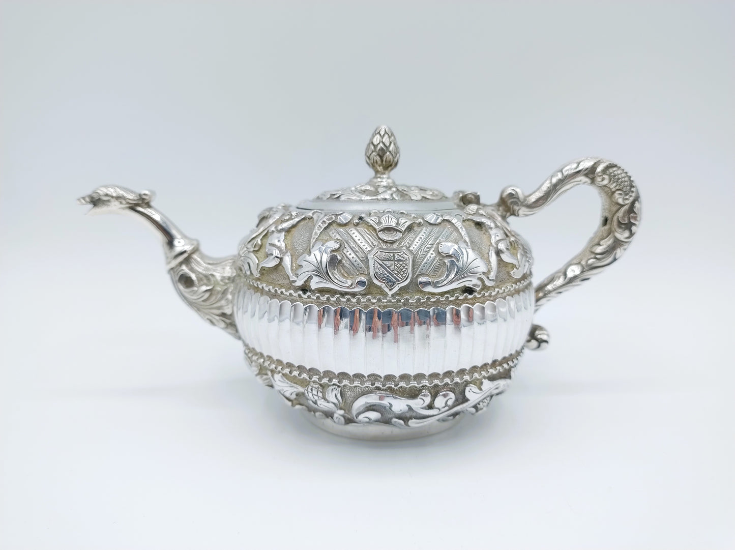 Silberne Teekanne, Jan Schijfsma, Sneek, ca. 1860