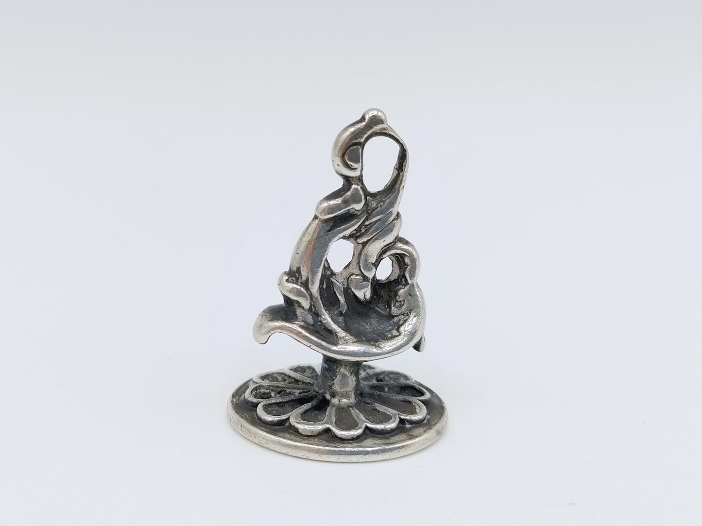 Silver signet with family crest, 18th century