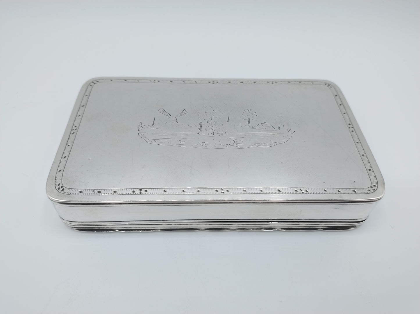 Silver tobacco box, J.W. van Eijssen, Amsterdam, 1801