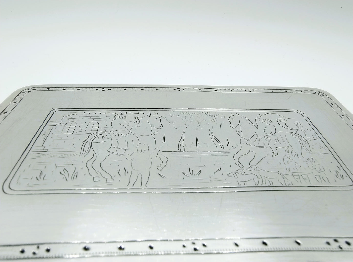 Silver tobacco box, J.W. van Eijssen, Amsterdam, 1801