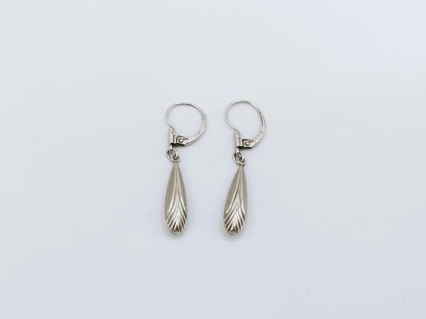 Silber-Ohrclips, filigran, 835