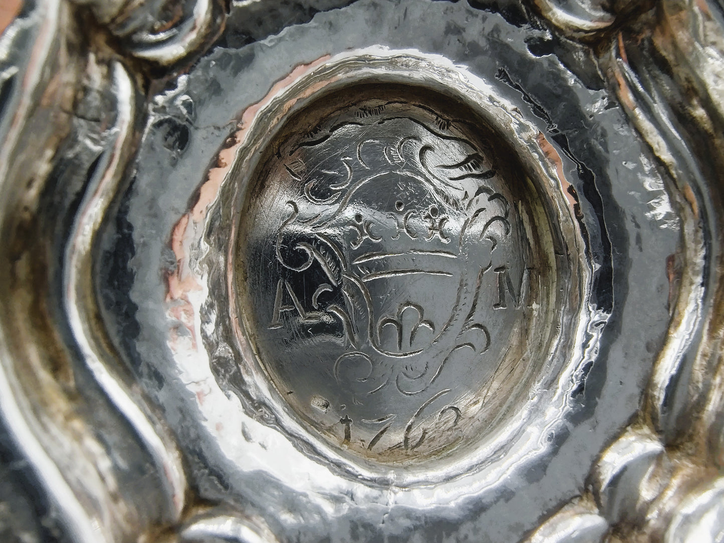 Zilveren brandewijnkom, Nederland, 1763