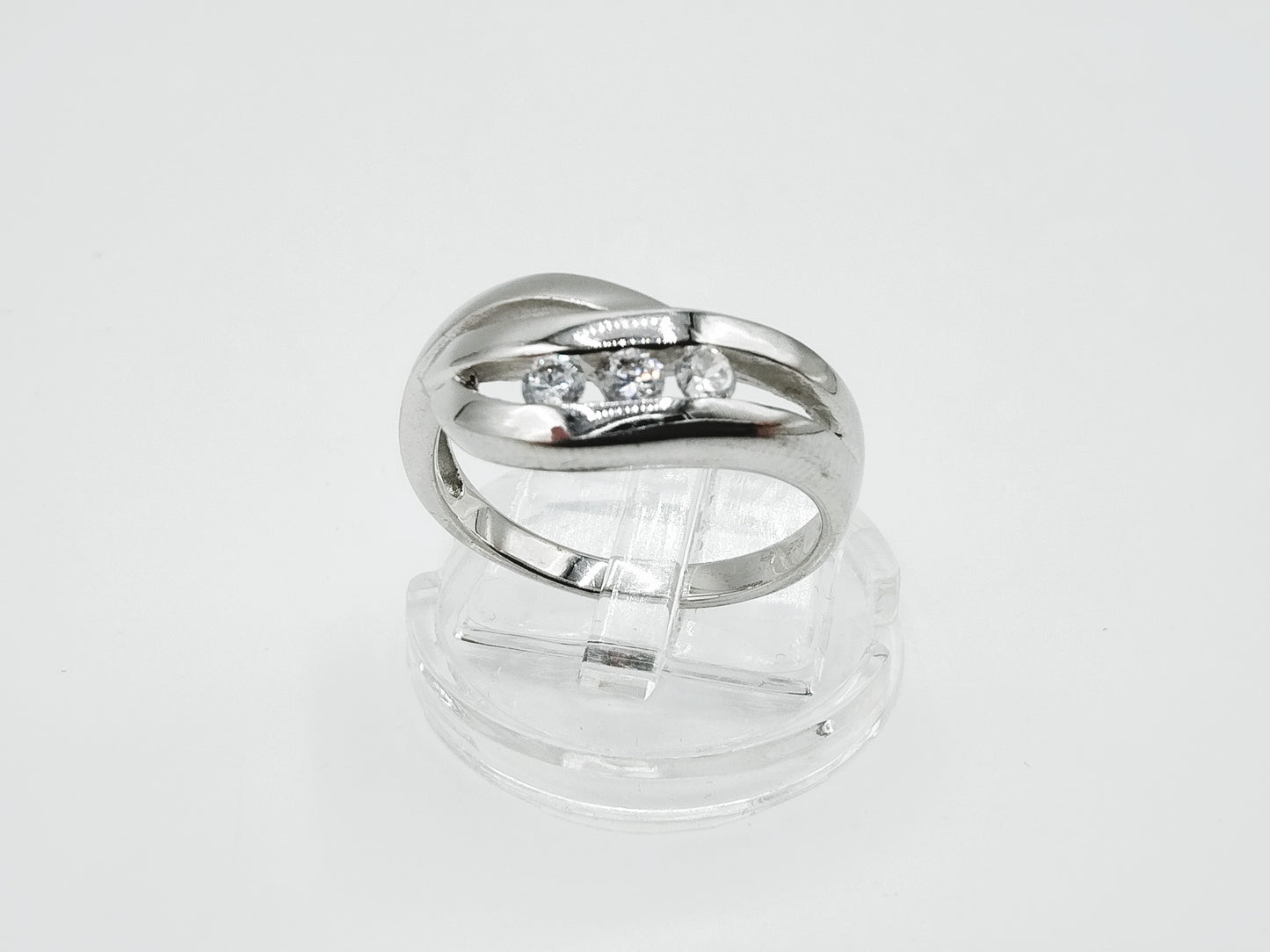 Silberring mit Zirkonia, 925, 18mm