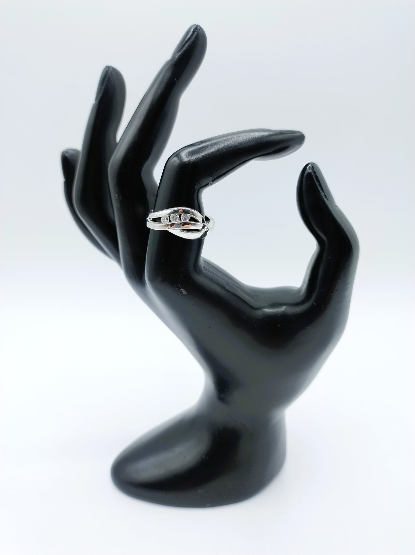Silberring mit Zirkonia, 925, 18mm