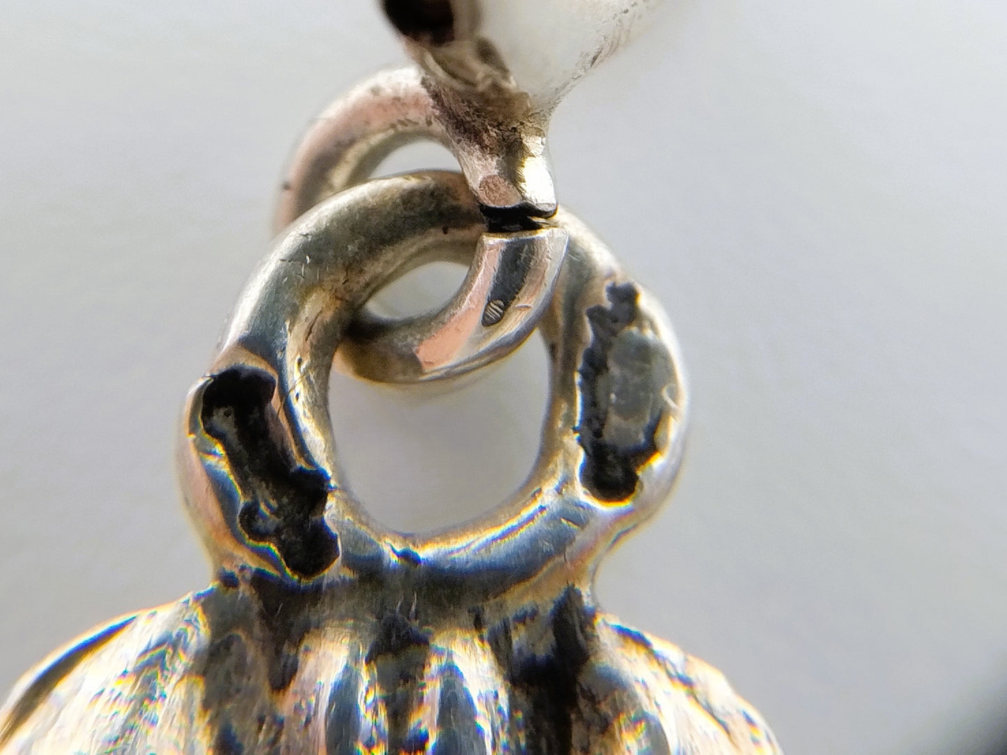 Zilveren schakelarmband met bloemmotieven, 17 cm