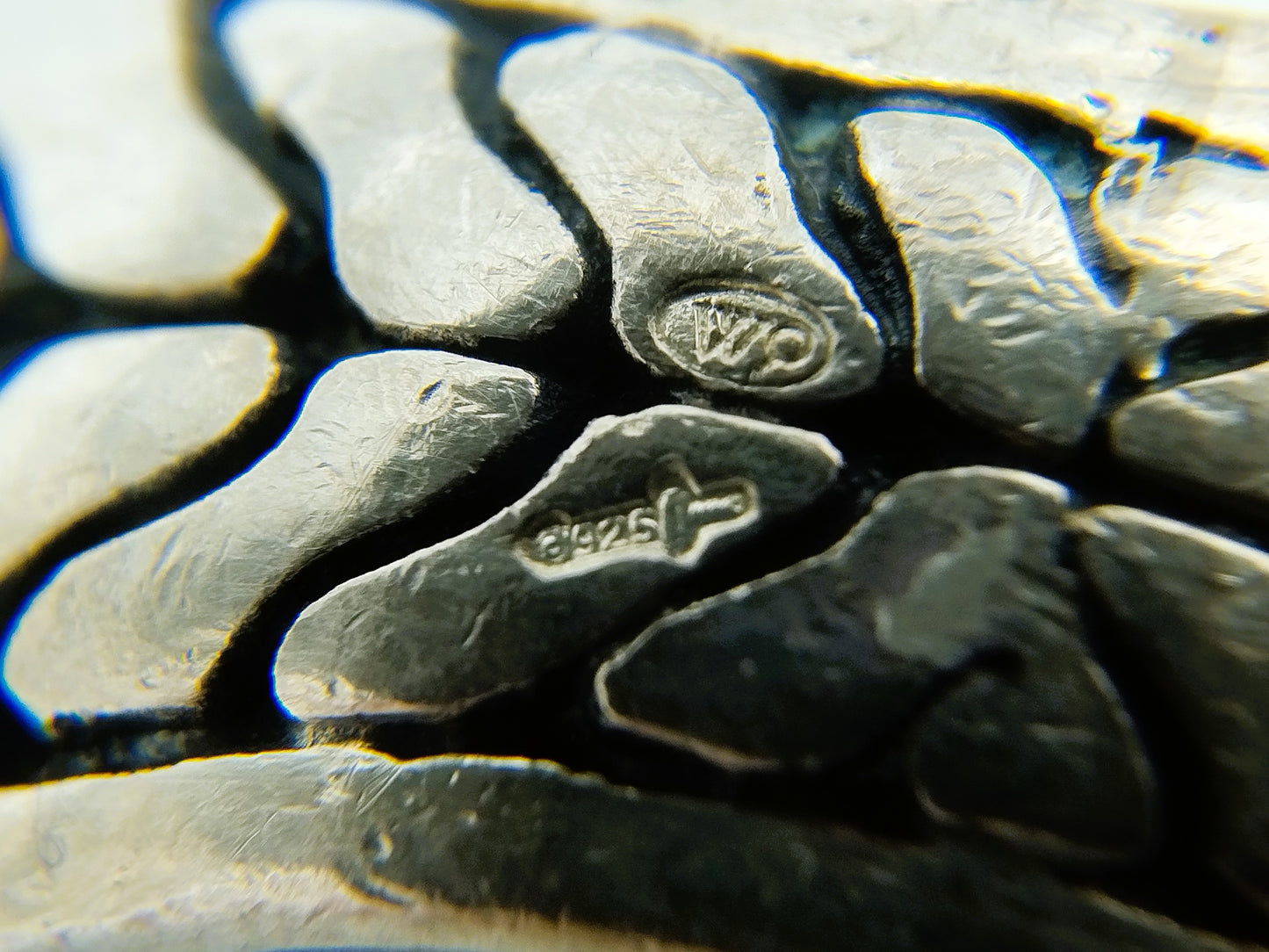 Zilveren ring met kruis / zwaard, Fleur de lis, 19 mm