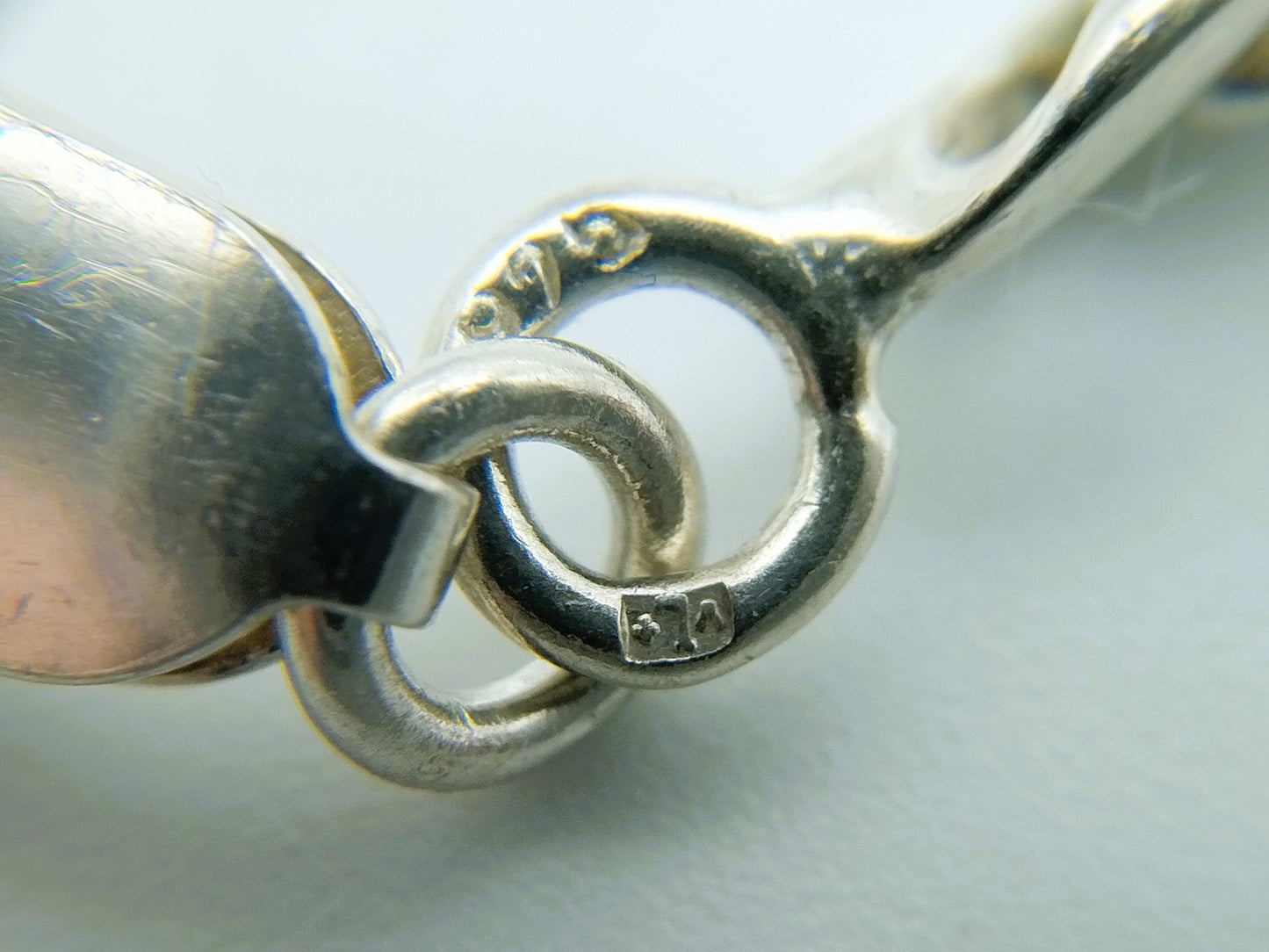 Zilveren ketting met platte schakel, 50,5 cm