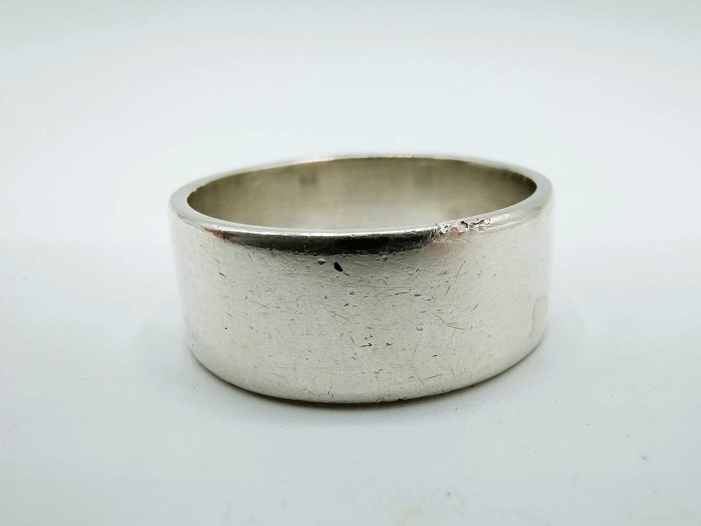 Zilveren ring met gouden accenten, 19 mm