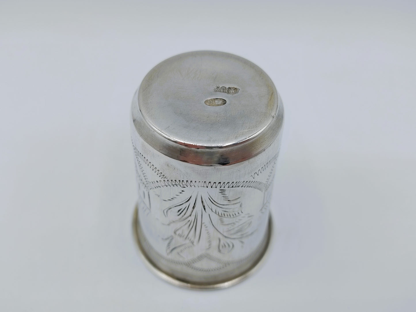 Zilveren kiddush beker, Erfgenamen I.E. Zakhoder, Berdichev, 1907