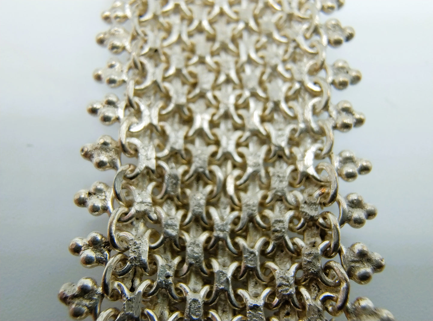 Vintage silver bracelet, filigree, 18 cm