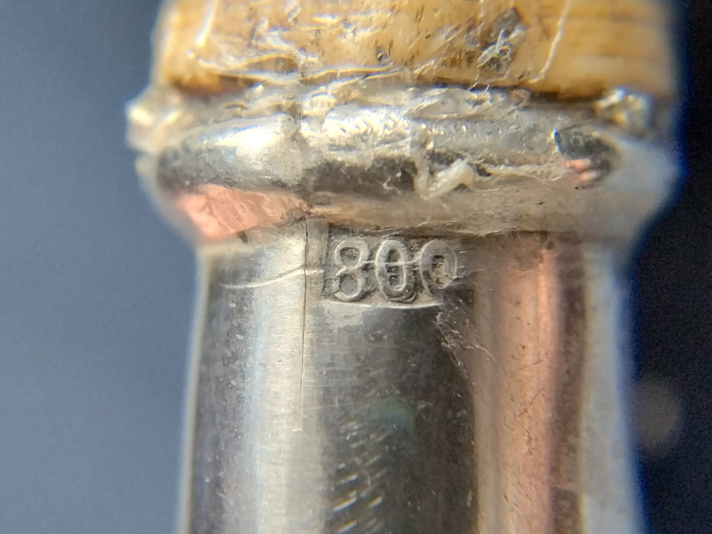 Zilveren bruidegomspijpje met paard