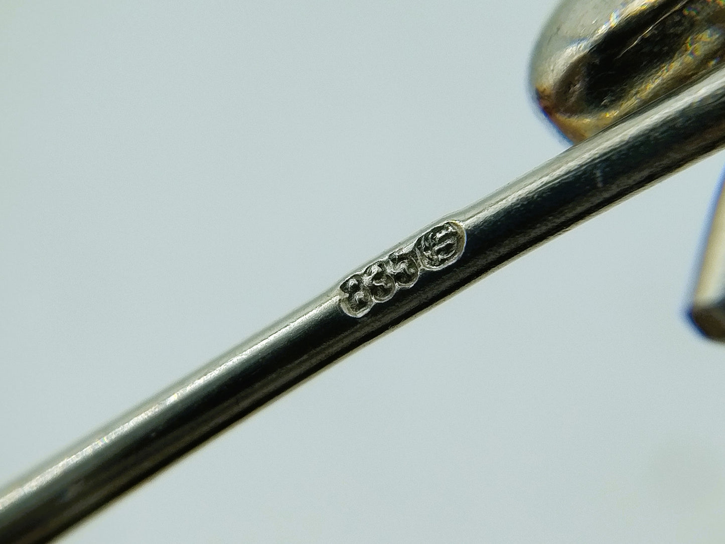 Silver leaf brooch, partly gilded