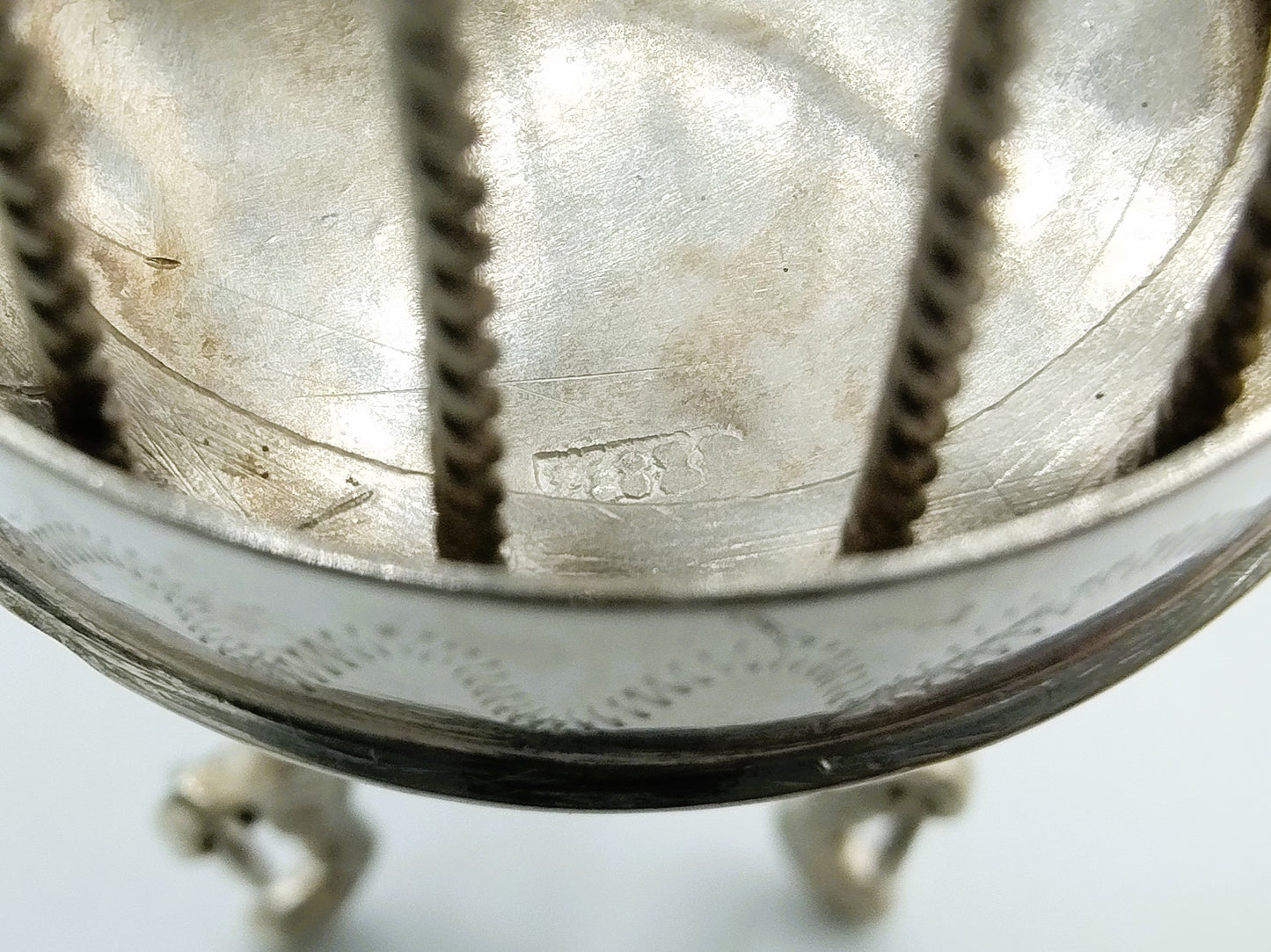 Silver miniature birdcage, J.S. Zwanenburg & Sons, Sneek, c. 1880