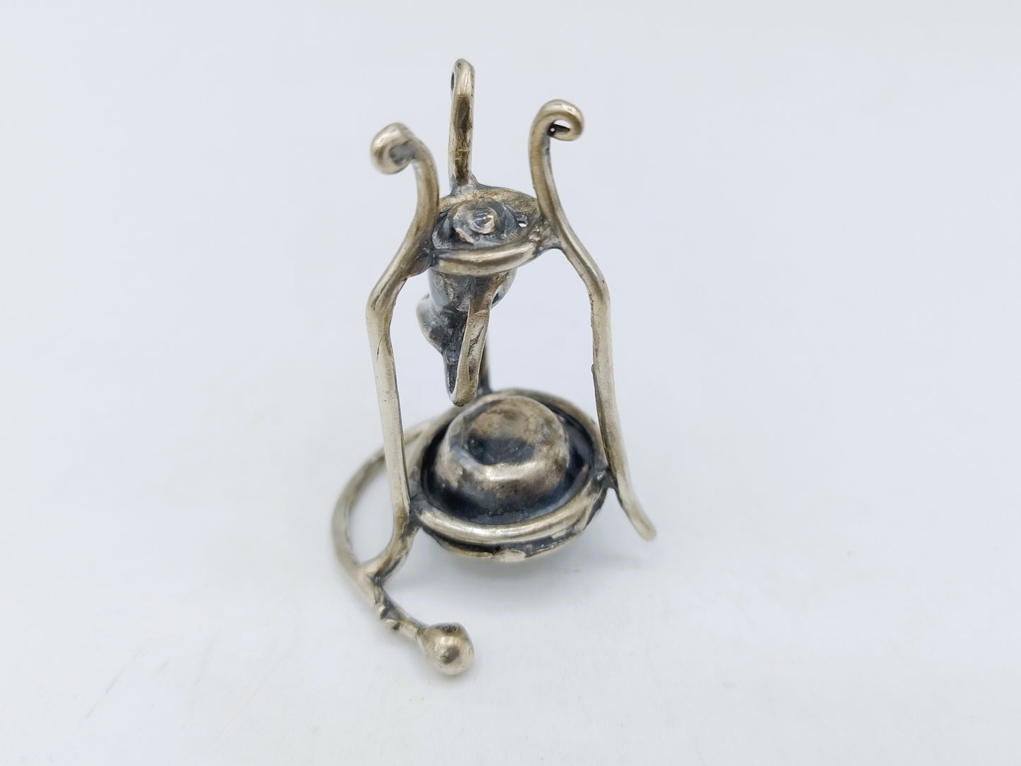 Silver miniature washbasin with jug, 19th century