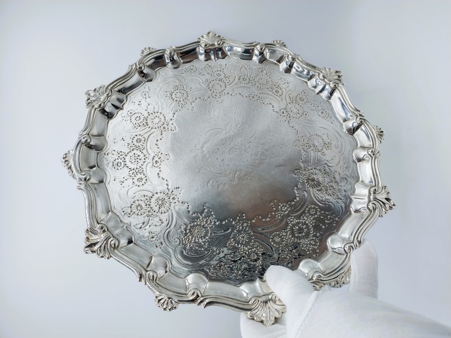 Silver cabaret set, W. Peaston, London, 1753