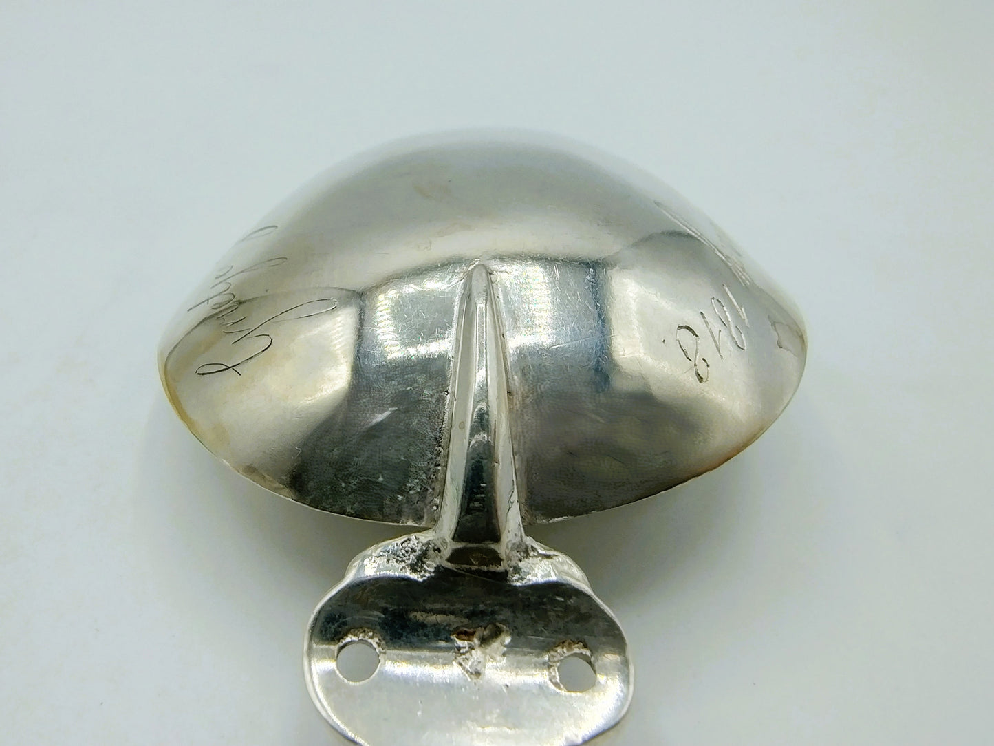Silver birth spoon, H. Adema, Leeuwarden, 1860