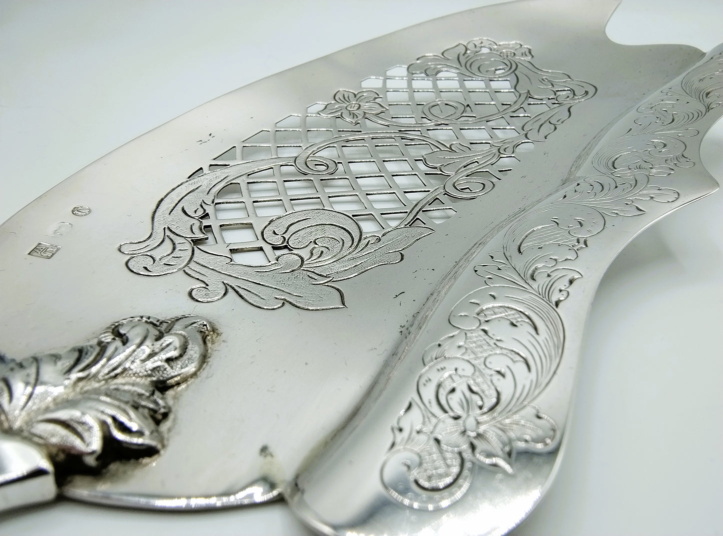Silver fish slice, J. Schalkwijk, Rotterdam, 1846