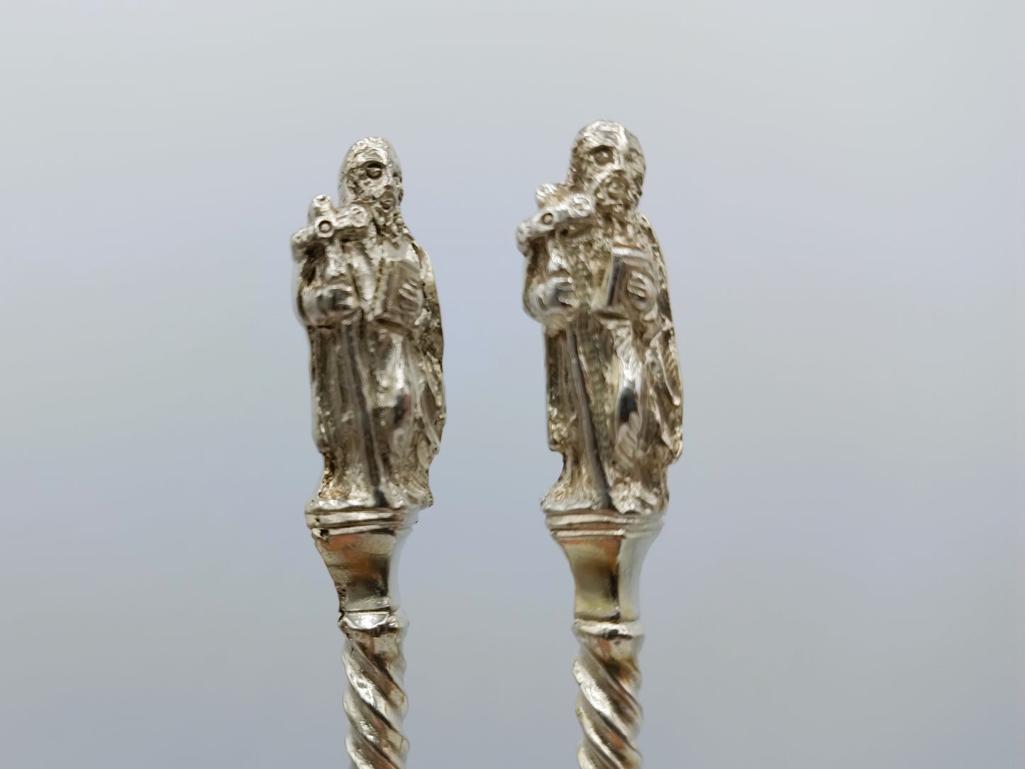 2 Silberne Gabeln, Apostel Matthäus, J.H. Helweg, Amsterdam, 1870