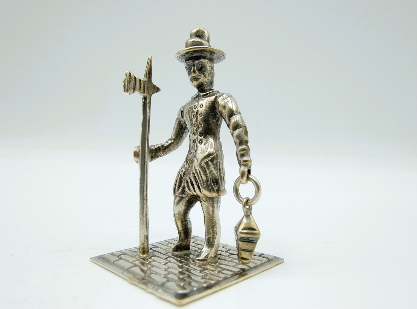 Zilveren miniatuur nachtwacht, J. Weeda, Haarlem, 1985