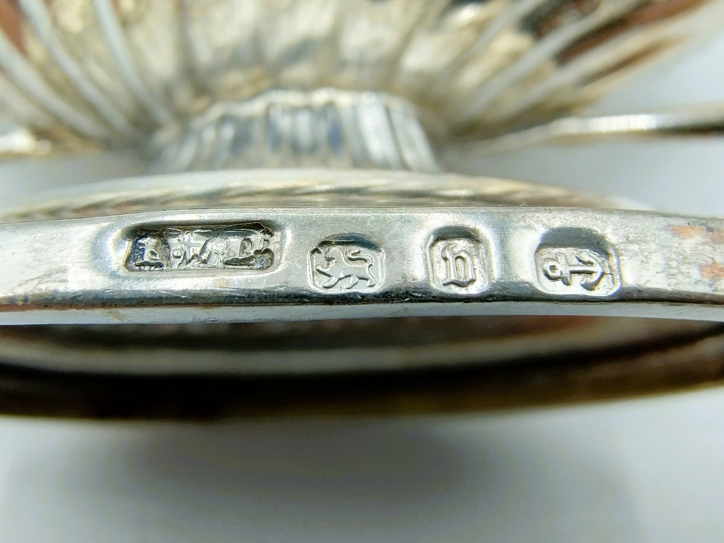4x Zilveren zoutvat, W. Devenport, Birmingham, 1895