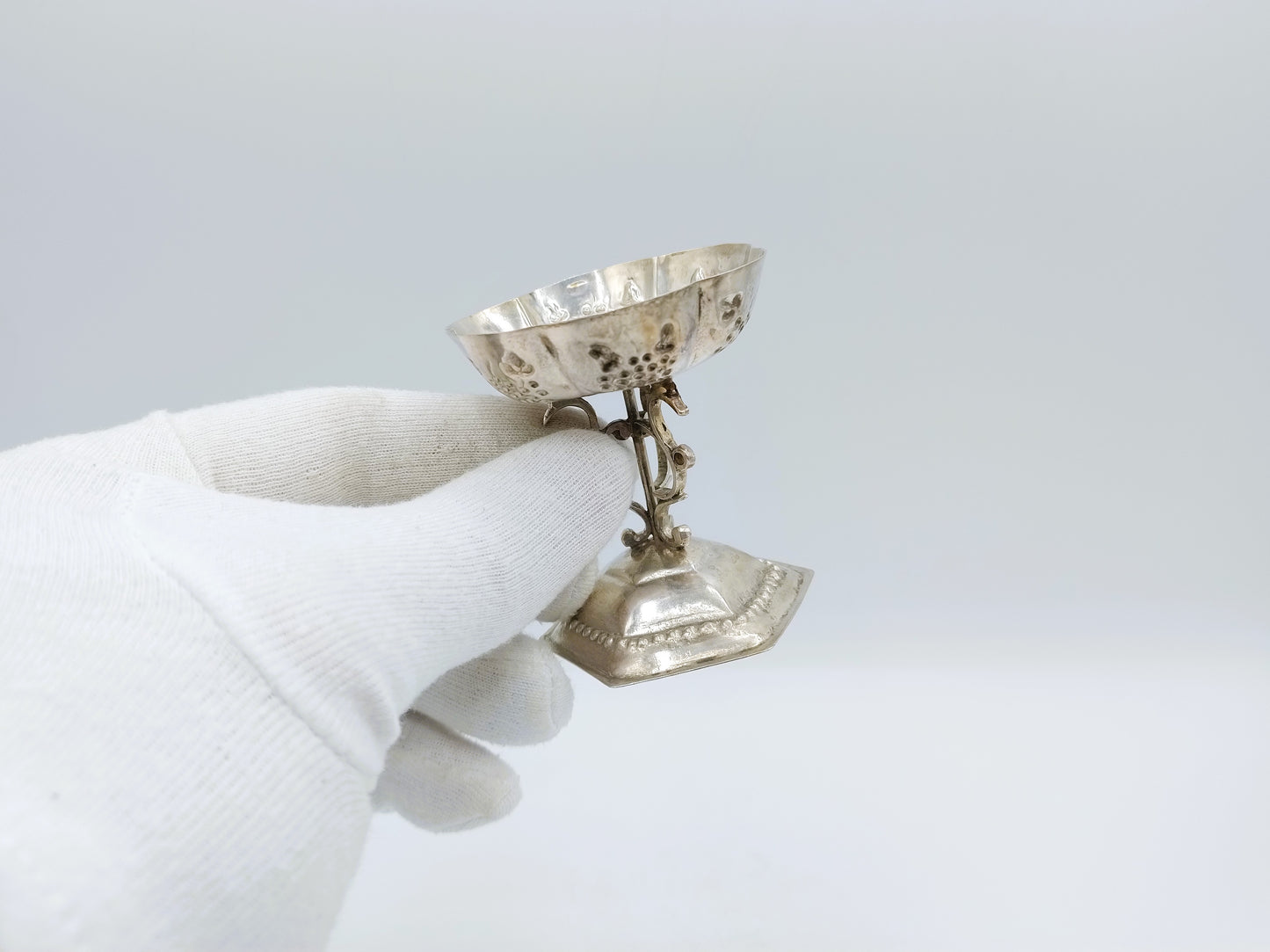 Zilveren miniatuur Tazza, R. Scheltens, Groningen, ca. 1860
