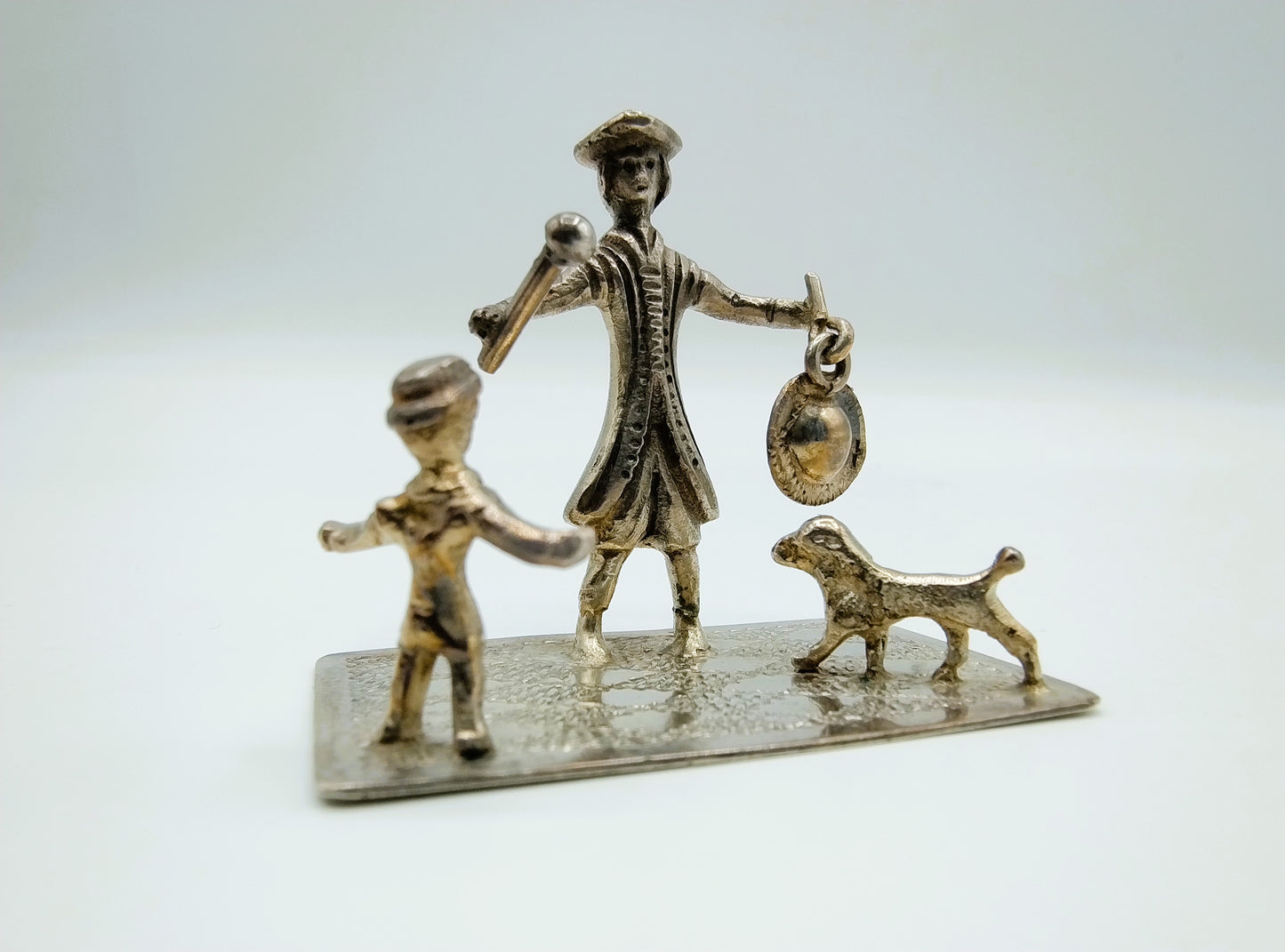Zilveren miniatuur stadsomroeper, A.F. Westerwaal, Amsterdam, ca. 1910