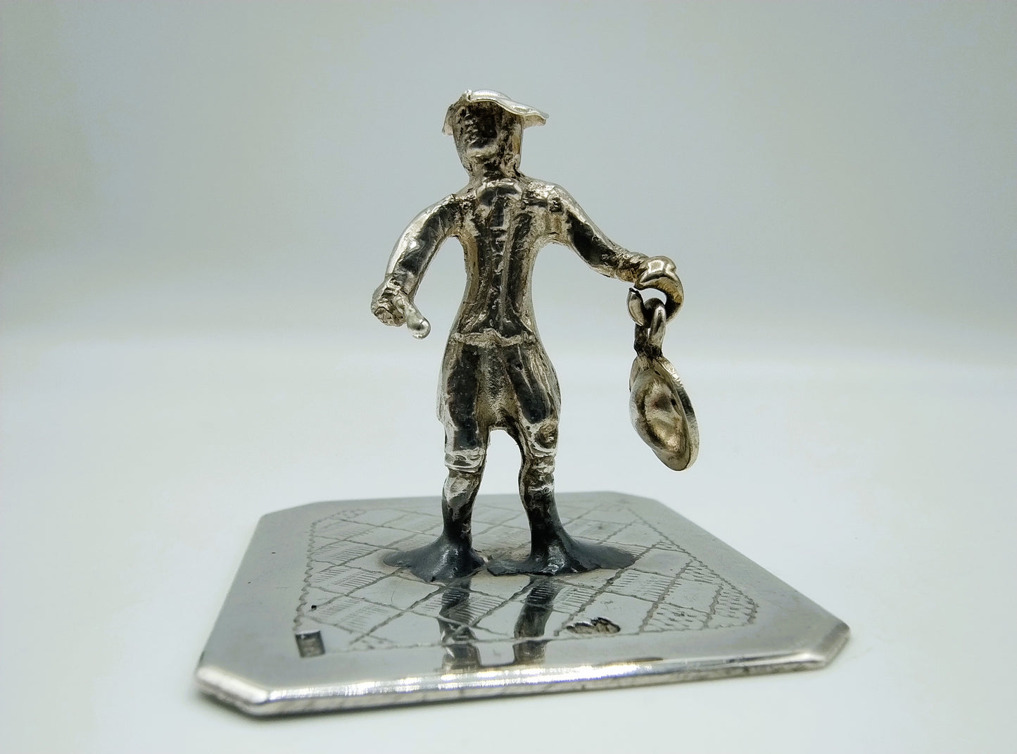 Zilveren miniatuur stadsomroeper, H. Hooijkaas, Schoonhoven, ca. 1890