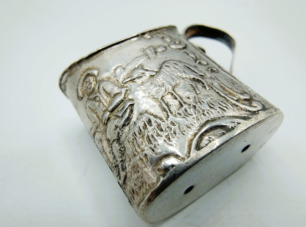 Zilveren miniatuur theebus, H. Hooijkaas, Schoonhoven, ca. 1920