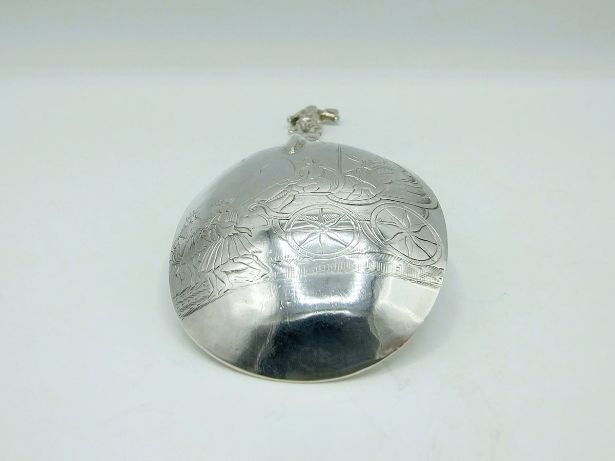 Zilveren gelegenheidslepel, Koningskoets, G.W. Pierkens, Bolsward, ca. 1700