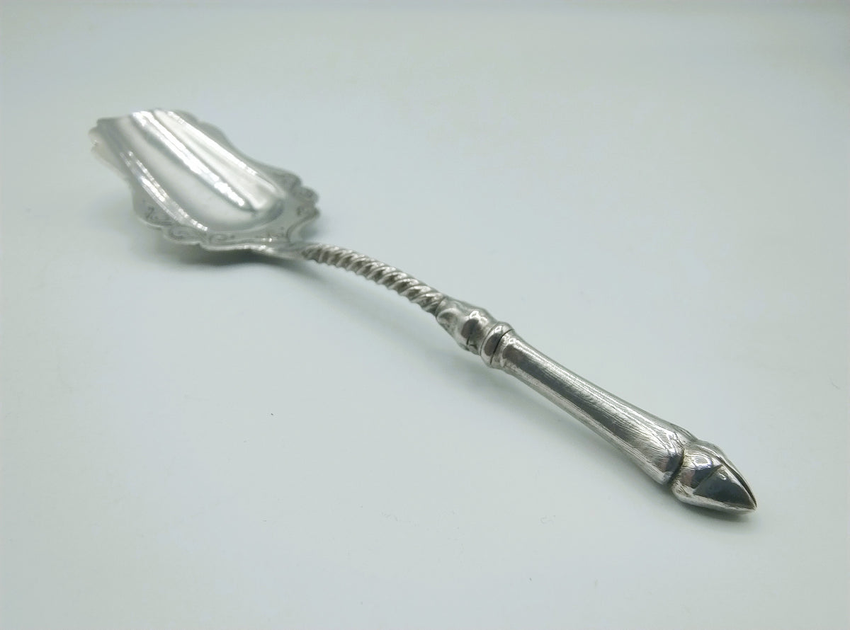 Zilveren suikerlepel. P. Siebma, Bergum, ca. 1890