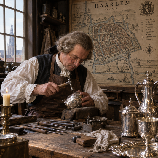 De geschiedenis van zilver uit Haarlem: Van de vroege middeleeuwen tot heden.