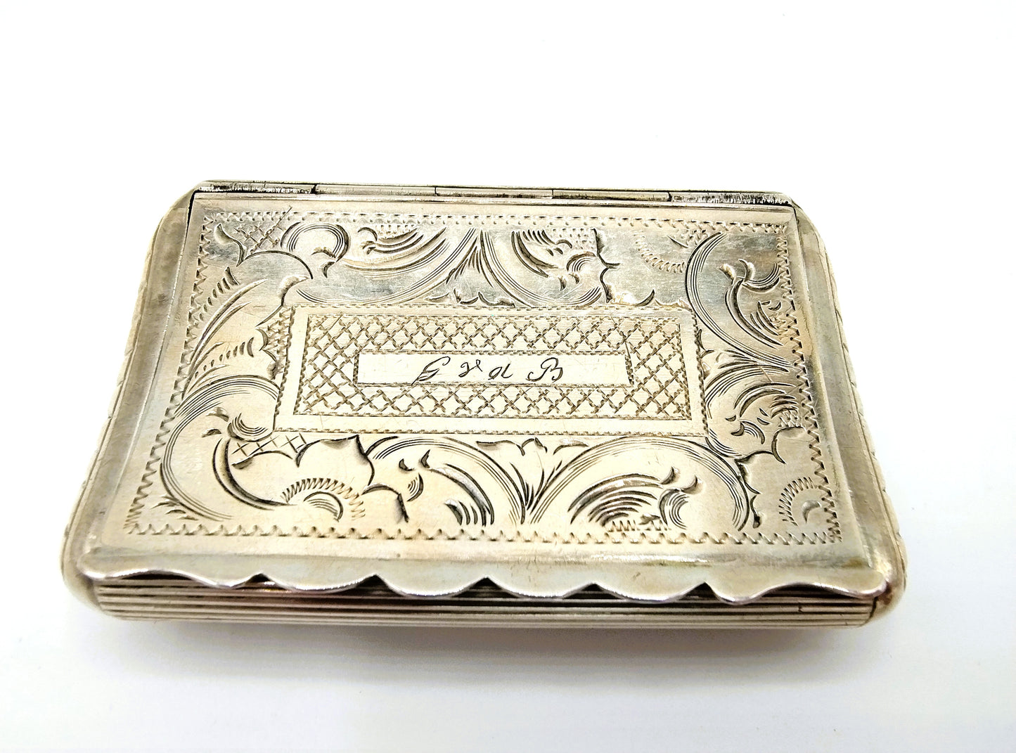 Silver snuff box, HJ van Halteren / Schoonhoven, 19th century.