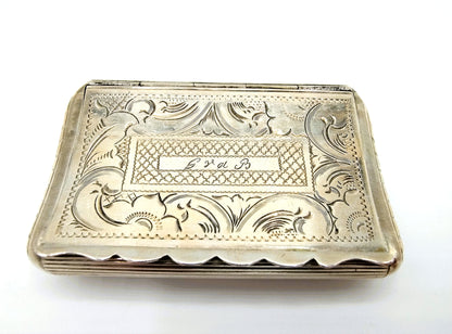 Silver snuff box, HJ van Halteren / Schoonhoven, 19th century.