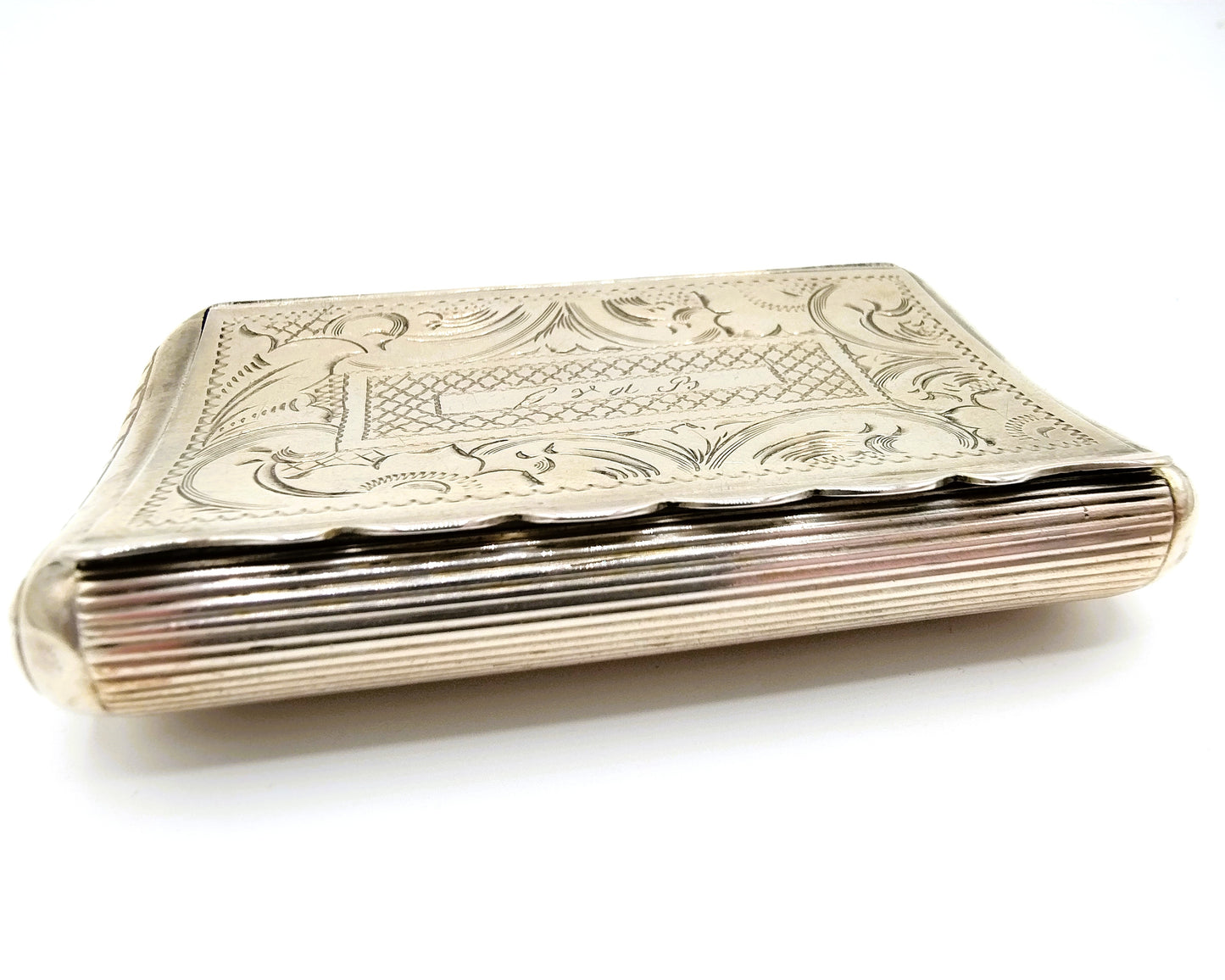 Silver snuff box, HJ van Halteren / Schoonhoven, 19th century.