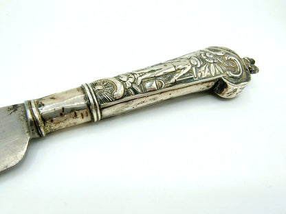 Frisian knife with silver handle, J. Feddema / Leeuwarden, 18th century.