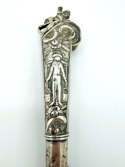 Frisian knife with silver handle, J. Feddema / Leeuwarden, 18th century.