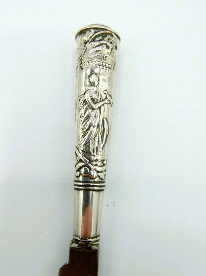 Schager knife with silver handle, G. Reek, Hoorn, 19th century.