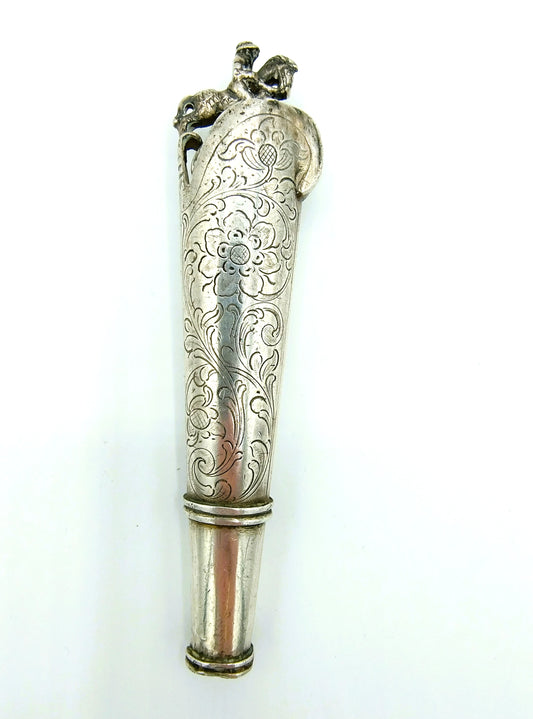 Silver knife handle, K. de Graaff, Alkmaar, 18th century.