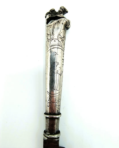 Schager knife with silver handle, C. Hanse / Alkmaar, 18th century.