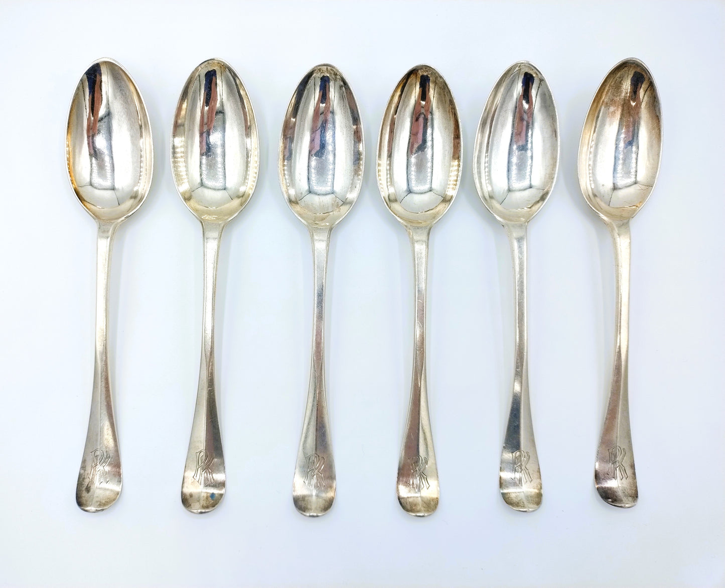 Dinner spoon 6-piece set, Helweg, Hulscher / Amsterdam, 18th century