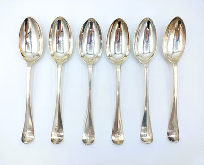 Dinner spoon 6-piece set, Helweg, Hulscher / Amsterdam, 18th century