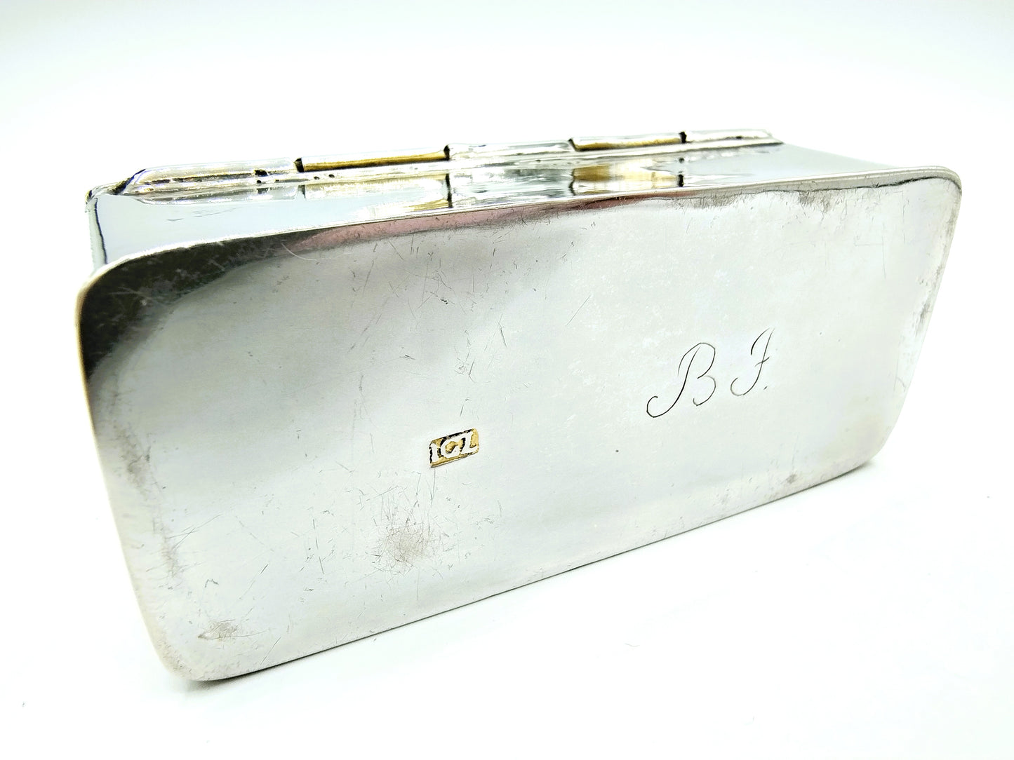 Silver snuff box, JG Zack / Jever / Germany, 19th century