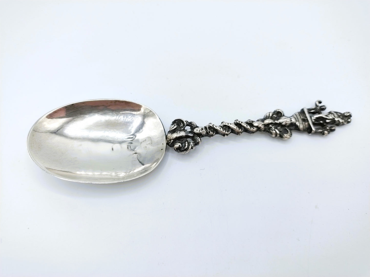 Silver occasional spoon, pseudo hallmarks Amsterdam, 19th century