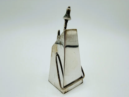 Silver miniature fireplace box, H. Looren - de Jong, Schoonhoven, ca. 1975