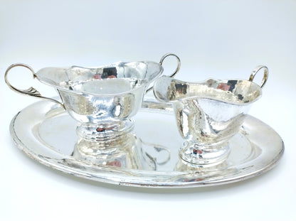 3-piece silver cream set, Gebr. Deyle / Swabian Gmünd / Germany, 19th century